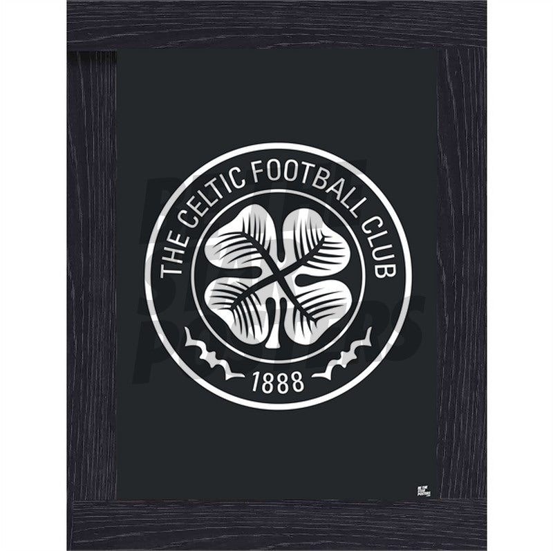 Celtic FC Crest Monotone Poster