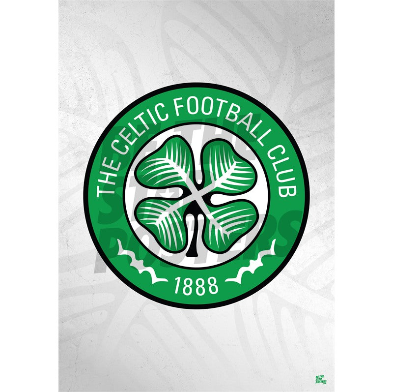 Celtic FC Crest Pattern Poster