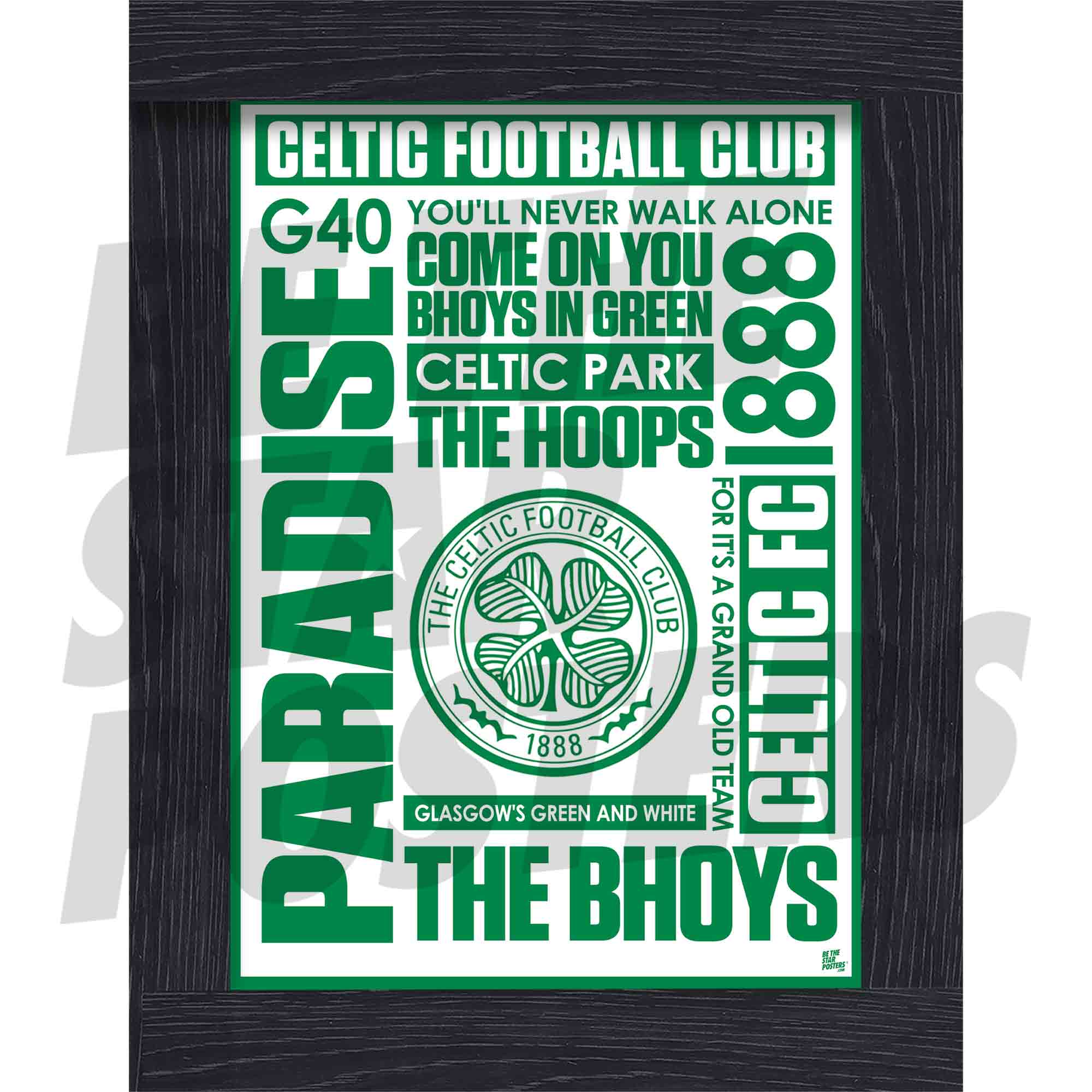 Celtic FC Word Poster