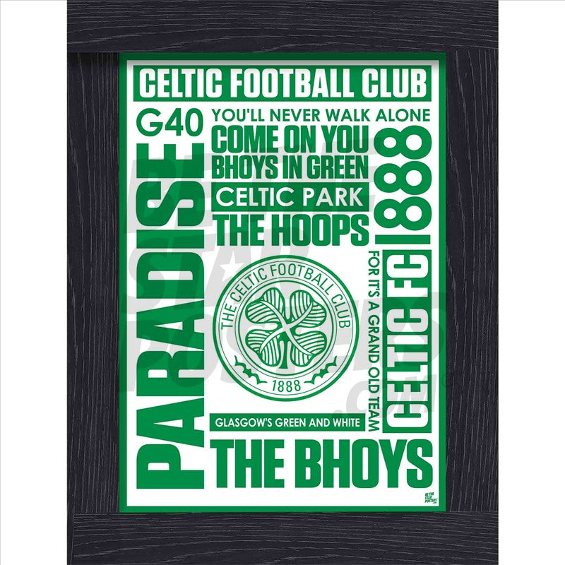 Celtic FC Word Poster