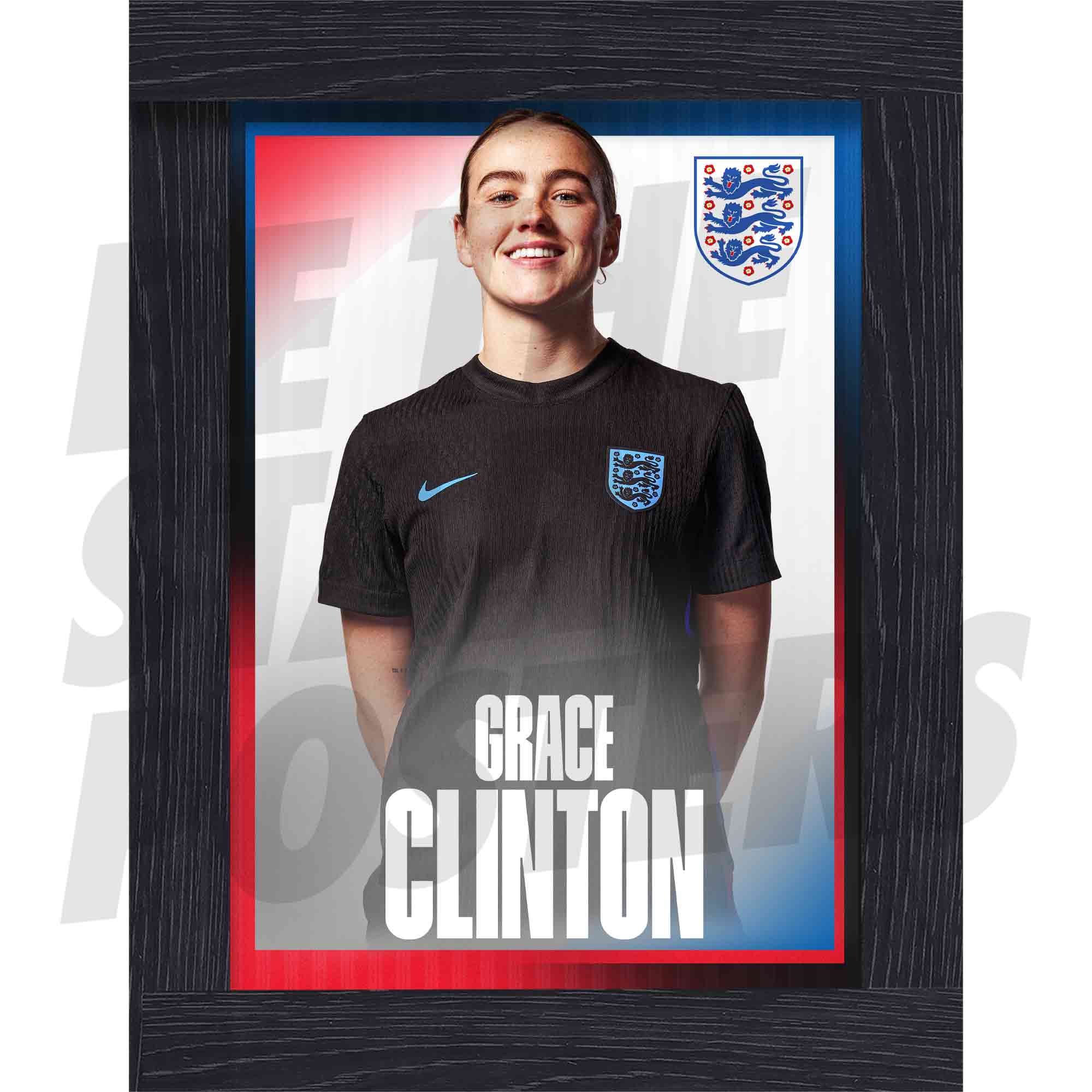 Lionesses Clinton 25/26 Away Headshot Poster