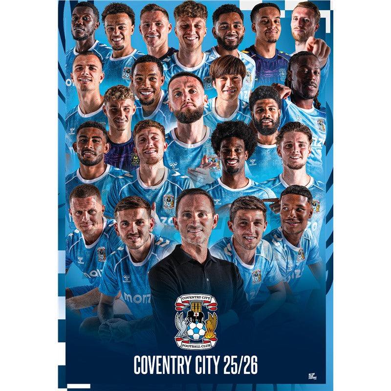 Coventry City FC 2025/26 Squad Montage Poster
