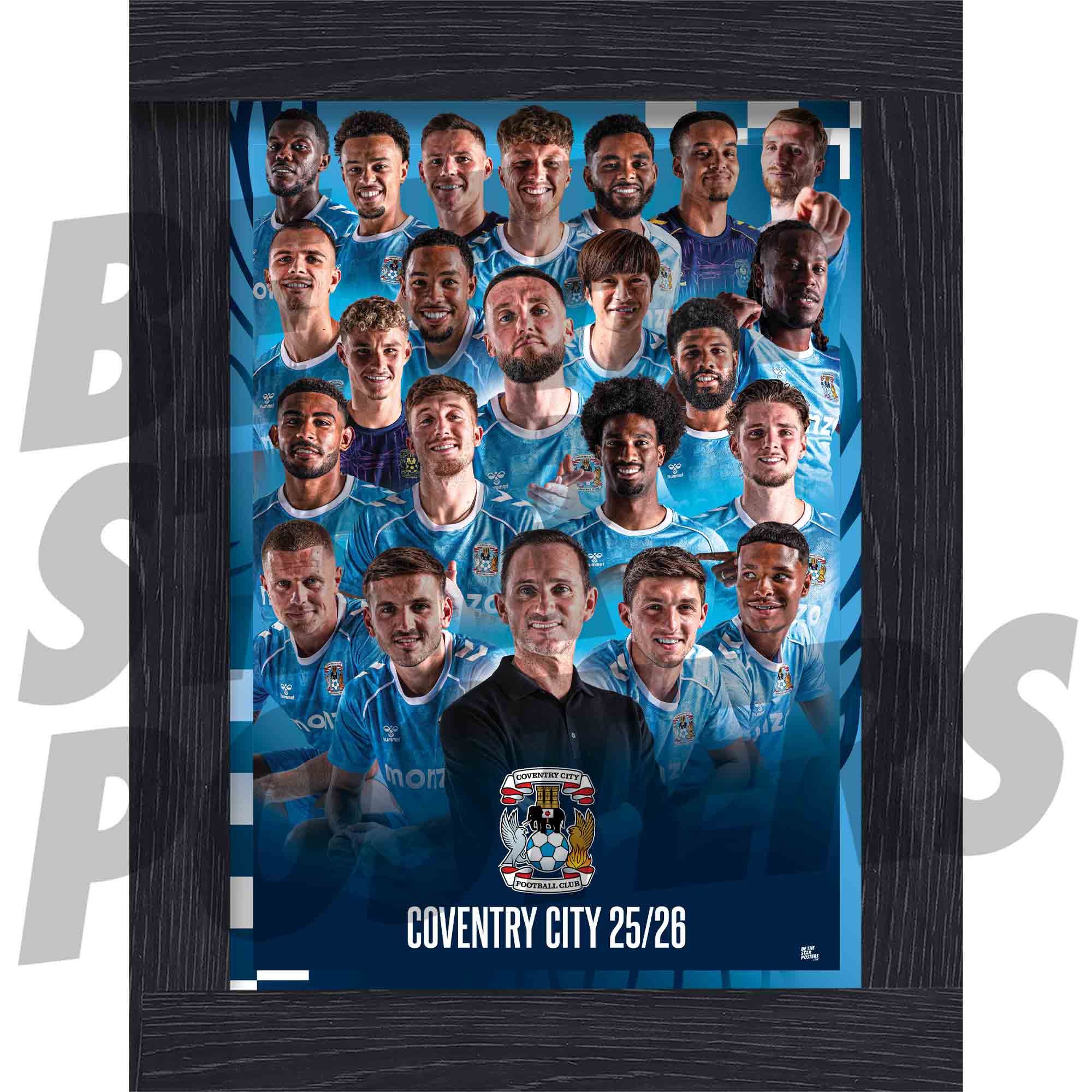 Coventry City FC 25/26 Squad Montage Poster