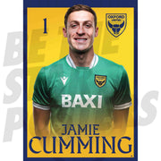 Oxford United FC Jamie Cumming 25/26 Headshot Poster