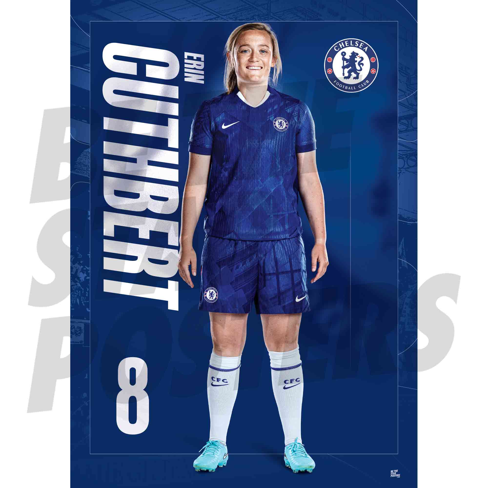 Chelsea Women FC Erin Cuthbert 25/26 Headshot Poster