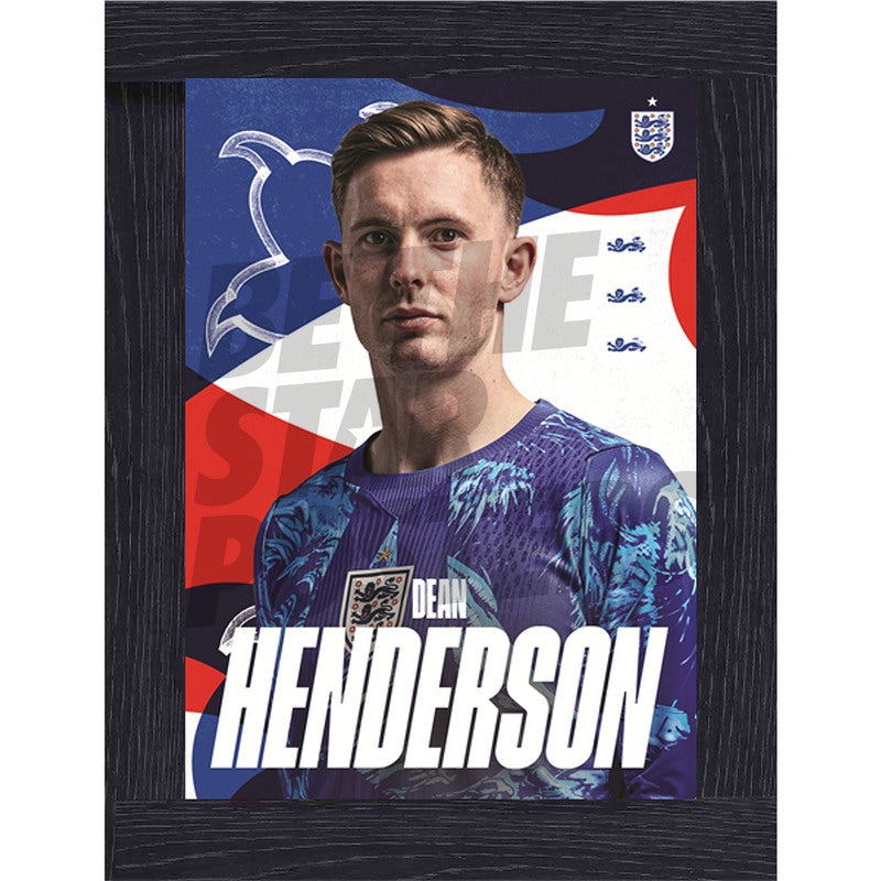 Dean Henderson England 26/27 Home Headshot Poster
