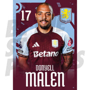 Aston Villa FC Donyell Malen 25/26 Headshot Poster