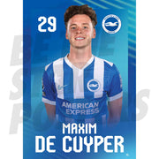Brighton & Hove Albion FC Maxim De Cuyper 25/26 Headshot Poster