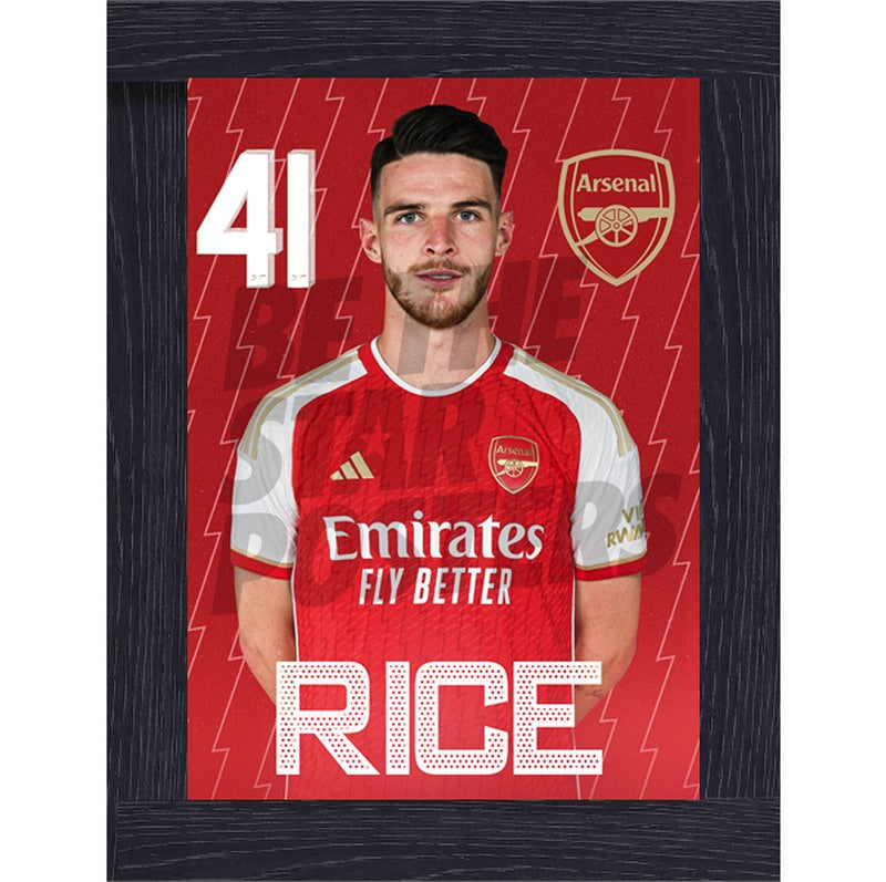 Arsenal FC Rice 23/24 Headshot Poster