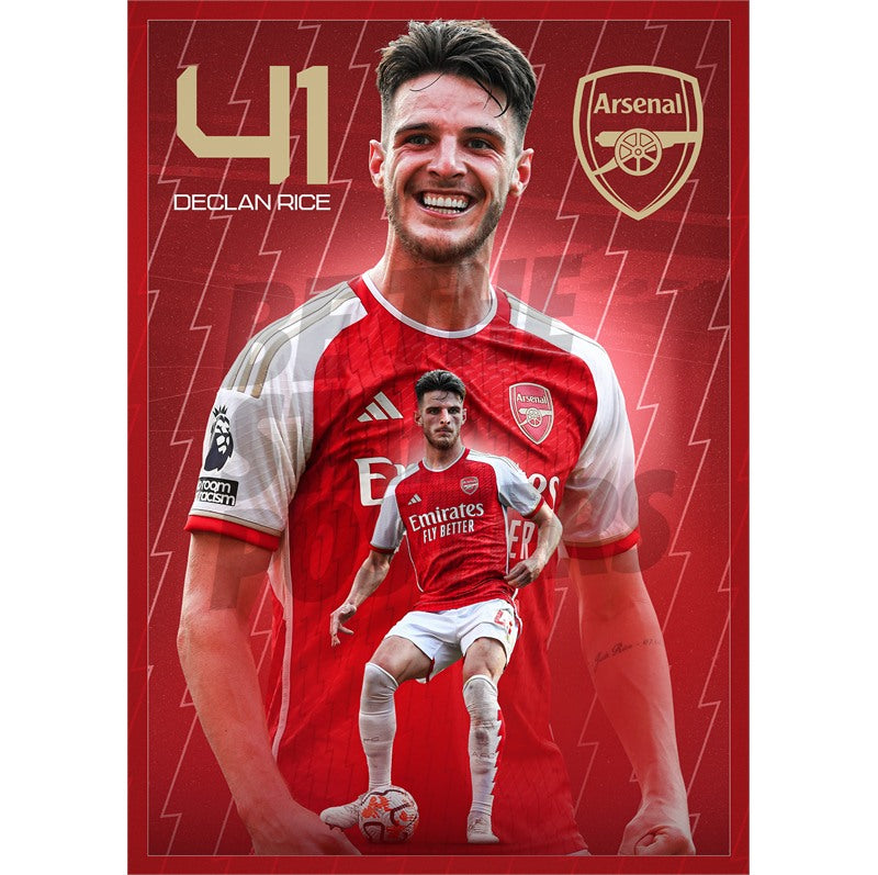 Arsenal FC Rice 23/24 Action Poster
