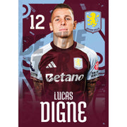 Aston Villa FC Lucas Digne 25/26 Headshot Poster