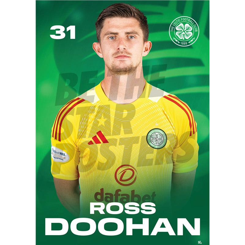 Celtic FC Ross Doohan 25/26 Headshot Poster
