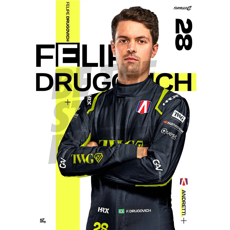 Felipe Drugovich Formula E Andretti Season 12 Poster