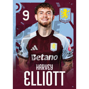 Aston Villa FC Harvey Elliott 25/26 Headshot Poster