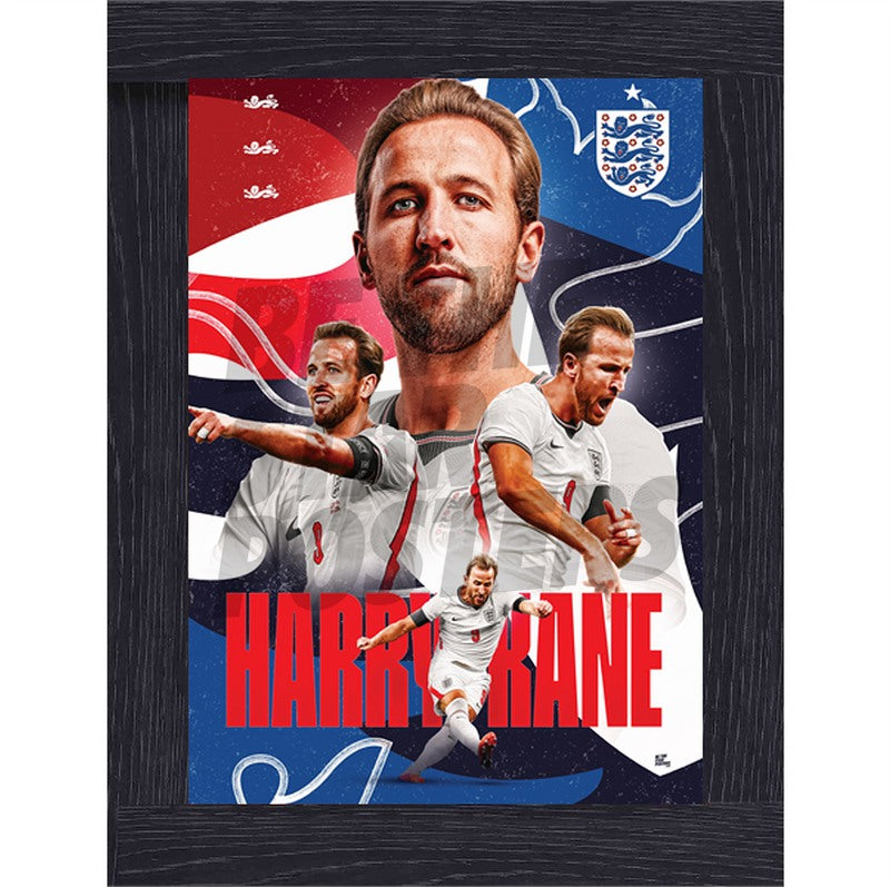 Harry Kane England 26/27 Home Action Poster
