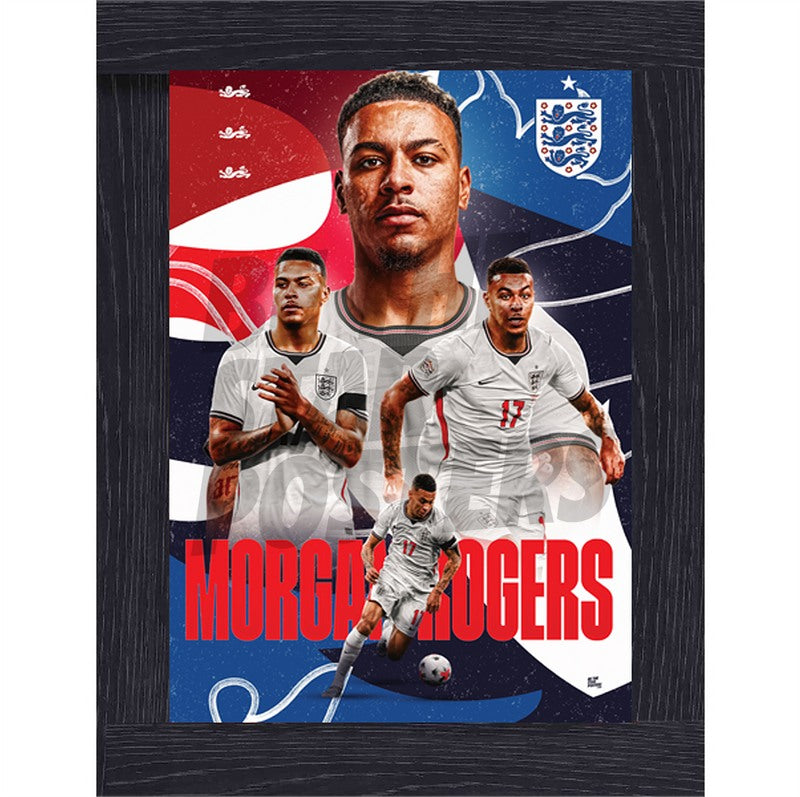 Morgan Rogers England 26/27 Home Action Poster