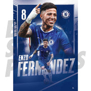 Chelsea FC Enzo Fernandez 25/26 Action Poster