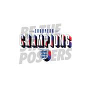 Lionesses European Champions Text White Poster