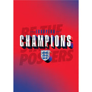 Lionesses European Champions Text Red Poster