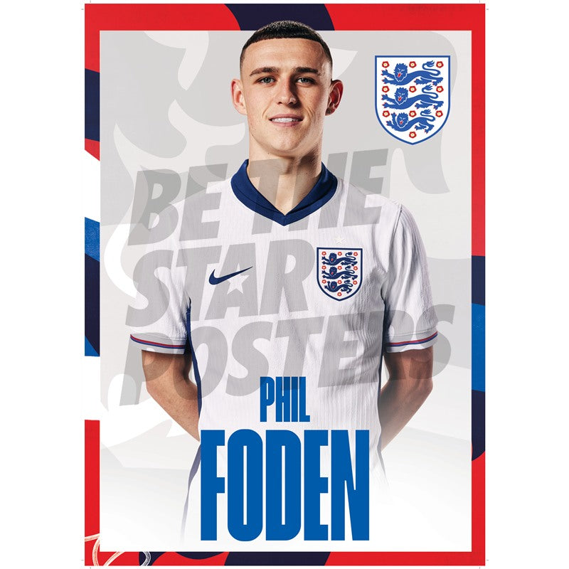 England Foden 24/25 Home Headshot Poster
