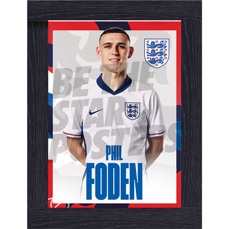 England Foden 24/25 Home Headshot Poster