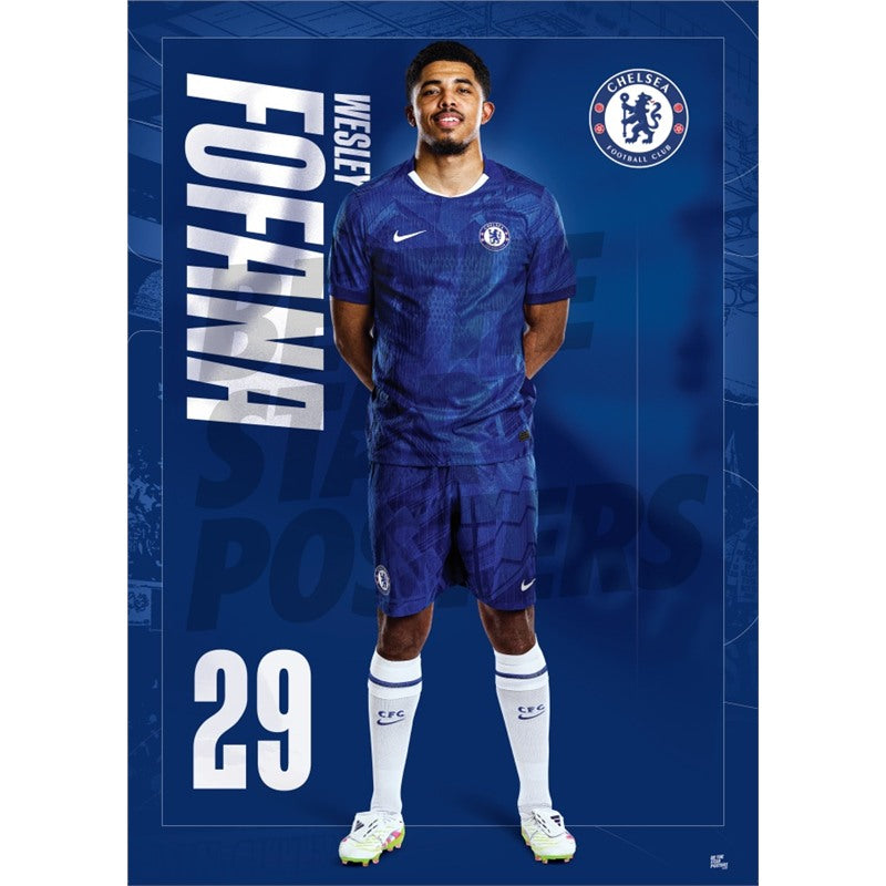 Chelsea FC Fofana 25/26 Headshot Poster