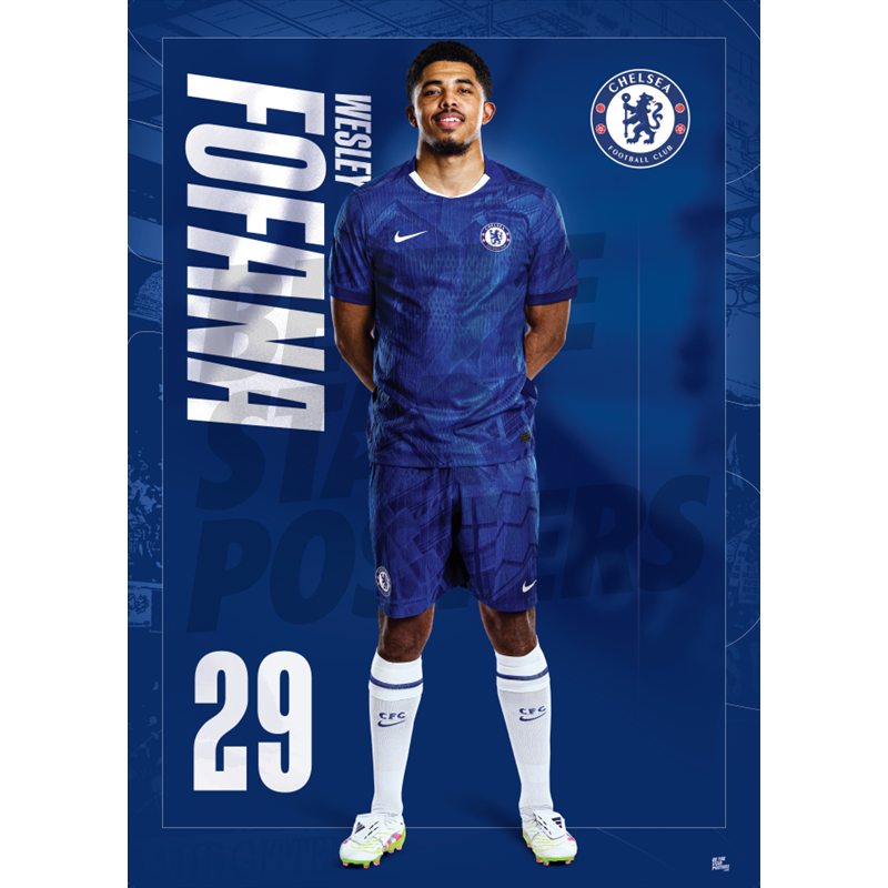 Chelsea FC Fofana 25/26 Headshot Poster