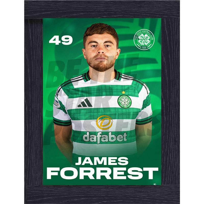 Celtic FC James Forrest 25/26 Headshot Poster