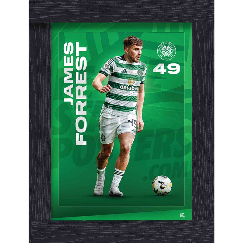 Celtic FC James Forrest 25/26 Action Poster