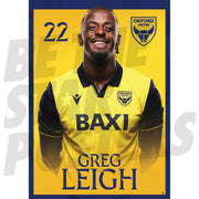 Oxford United FC Greg Leigh 25/26 Headshot Poster