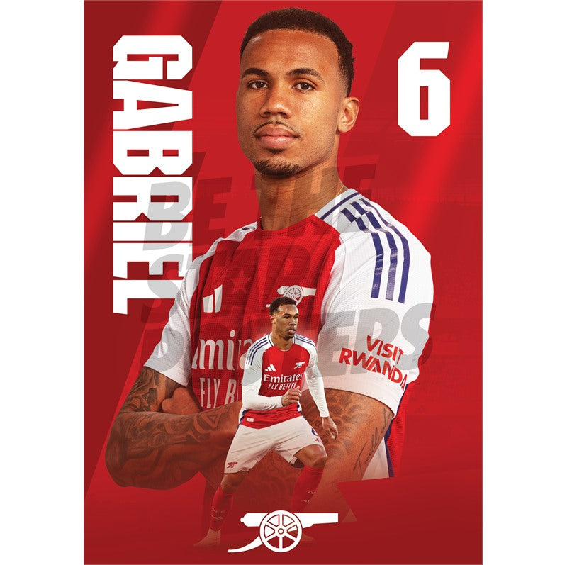 Arsenal FC Gabriel 24/25 Action Poster