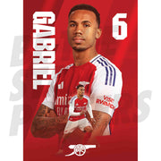 Arsenal FC Gabriel 24/25 Action Poster