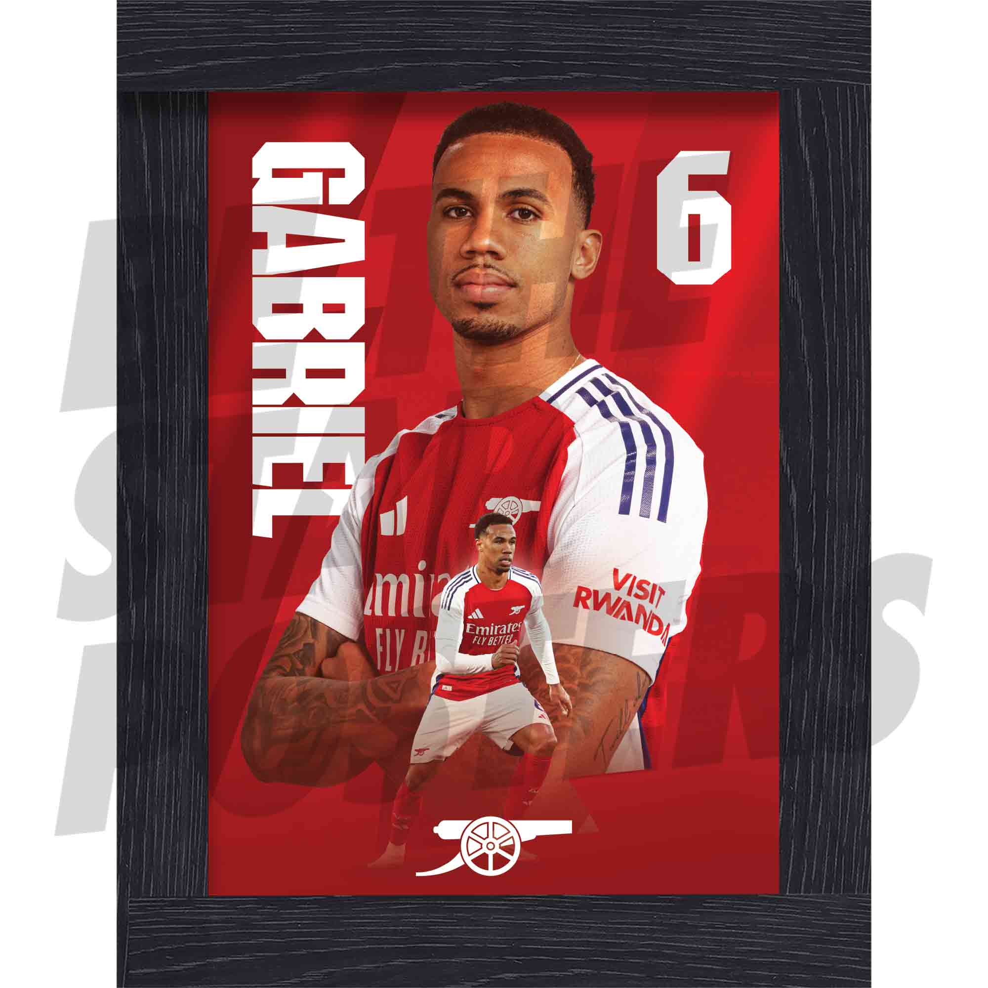 Arsenal FC Gabriel 24/25 Action Poster