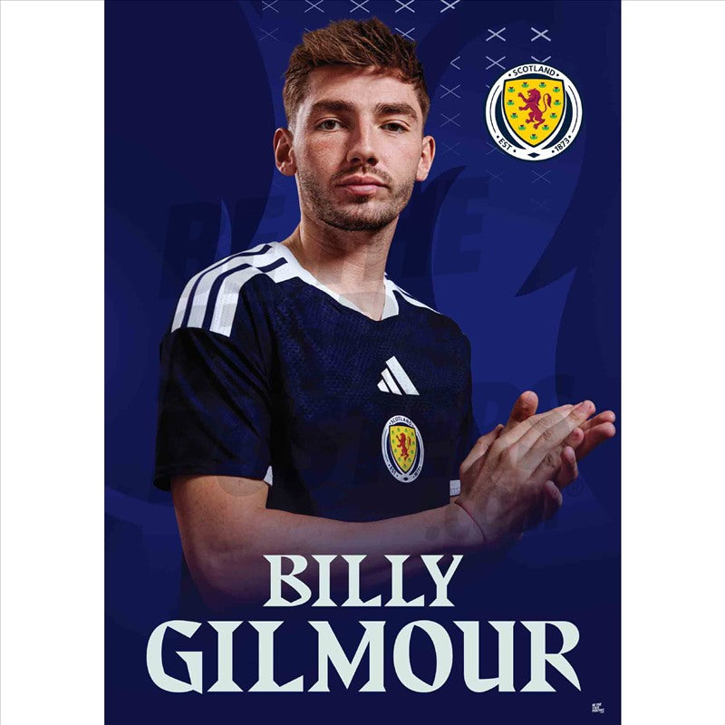 Scotland Billy Gilmour 25/26 Headshot Poster