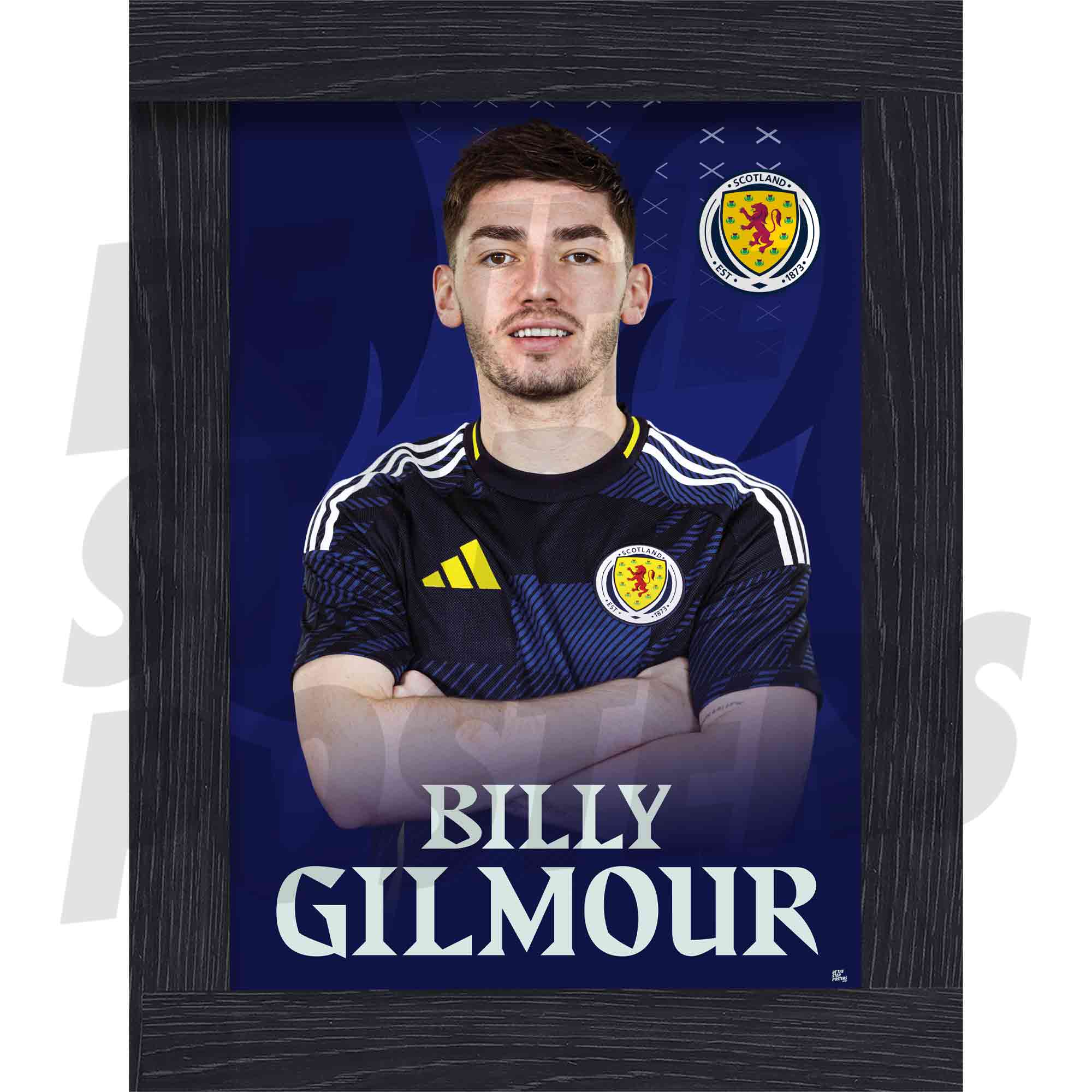 Scotland Billy Gilmour 25/26 Home Headshot Poster