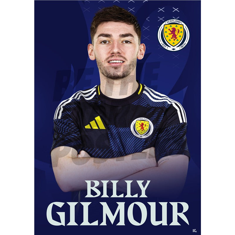Scotland Billy Gilmour 24/25 Home Headshot Poster