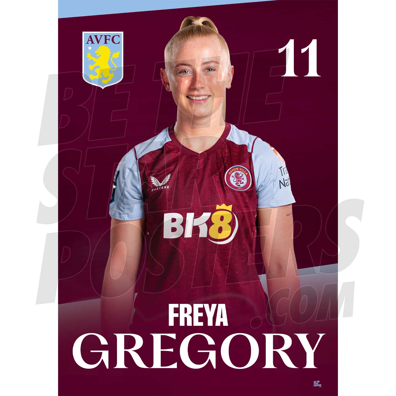 Aston Villa FC Freya Gregory 23/24 Headshot Poster