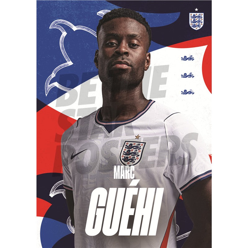Marc Guehi England 26/27 Home Headshot Poster