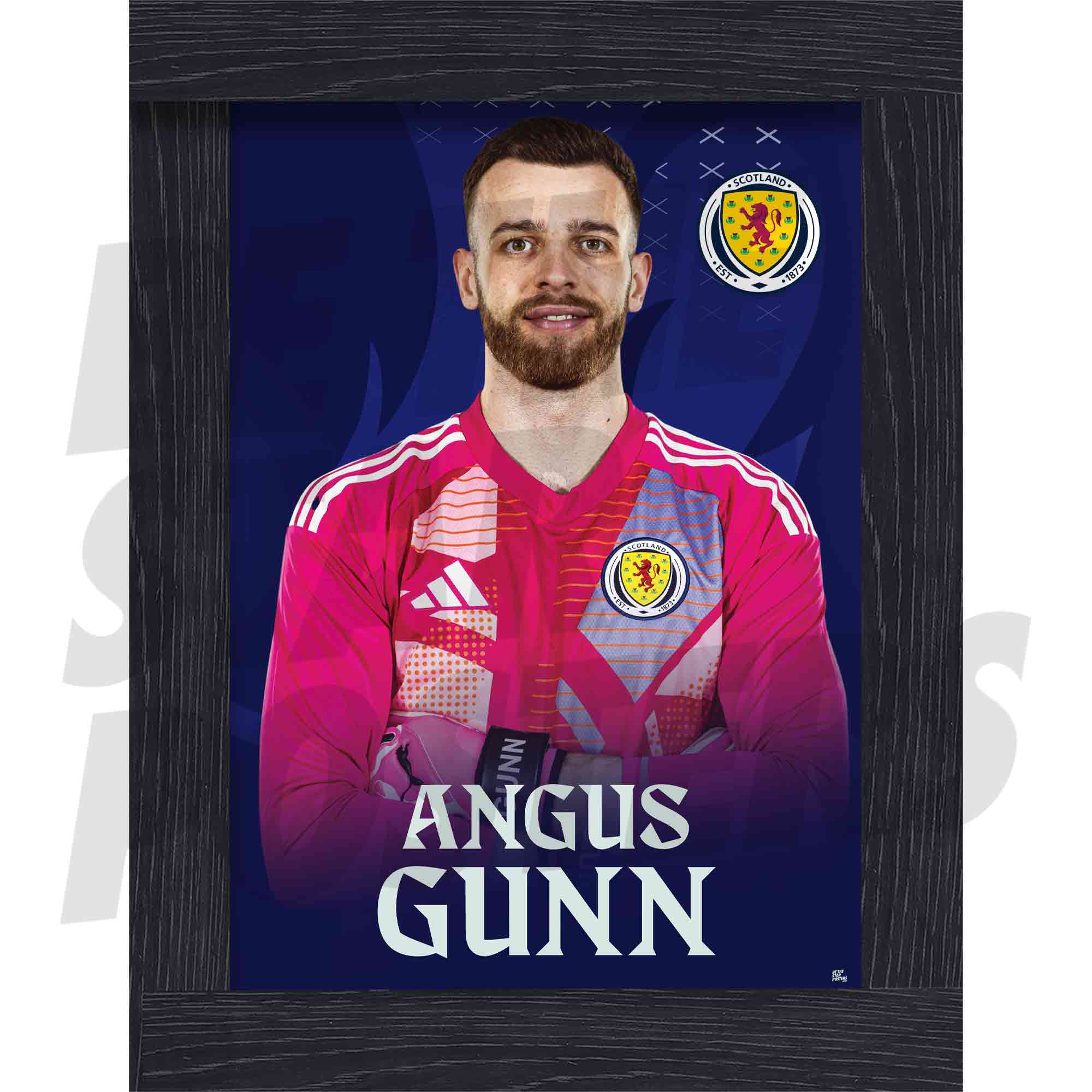 Scotland Angus Gunn 25/26 Home Headshot Poster