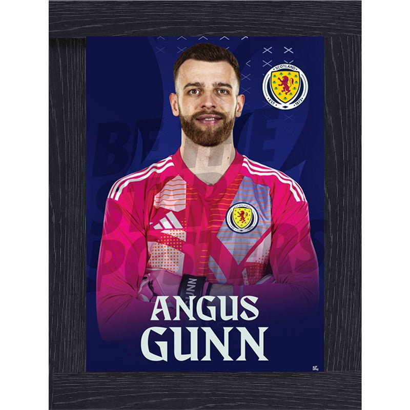 Scotland Angus Gunn 24/25 Home Headshot Poster