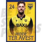 Oxford United FC Hidde Ter Avest 25/26 Headshot Poster