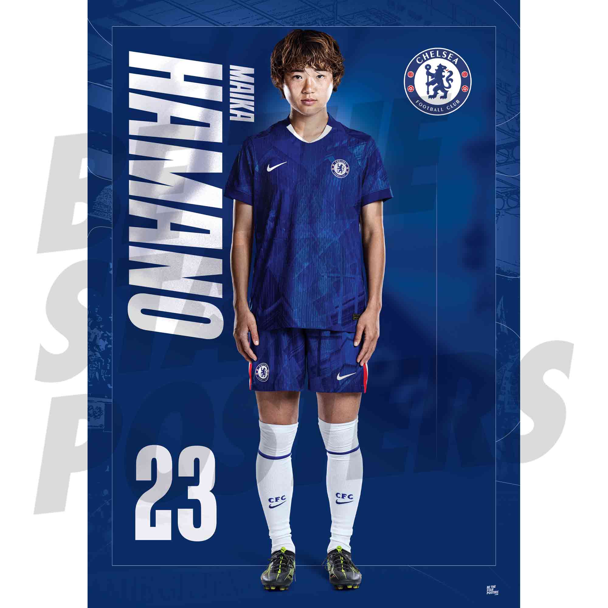 Chelsea Women FC Maika Hamano 25/26 Headshot Poster