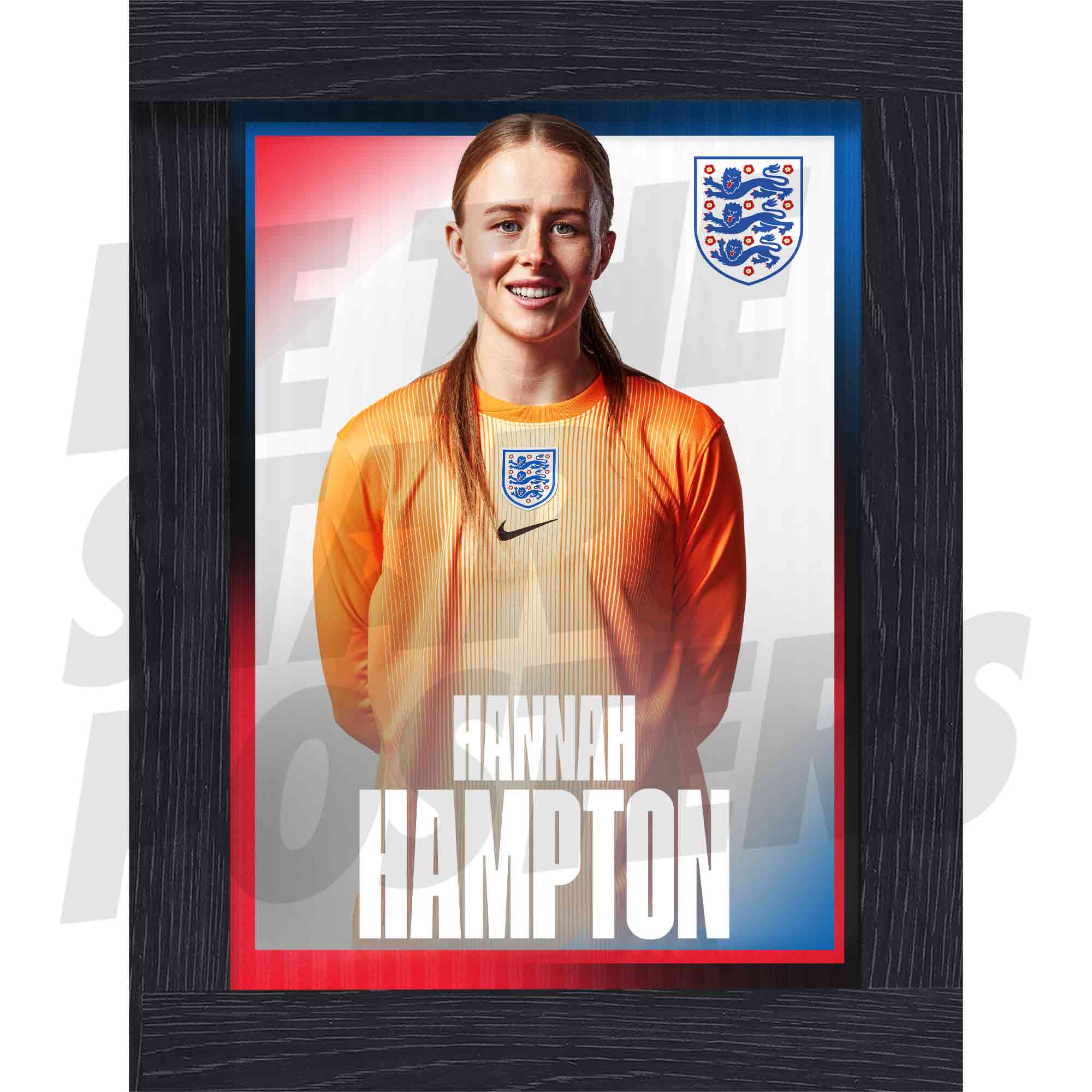 Lionesses Hampton 25/26 Away Headshot Poster