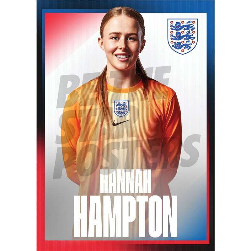 Lionesses Hampton 25/26 Away Headshot Poster