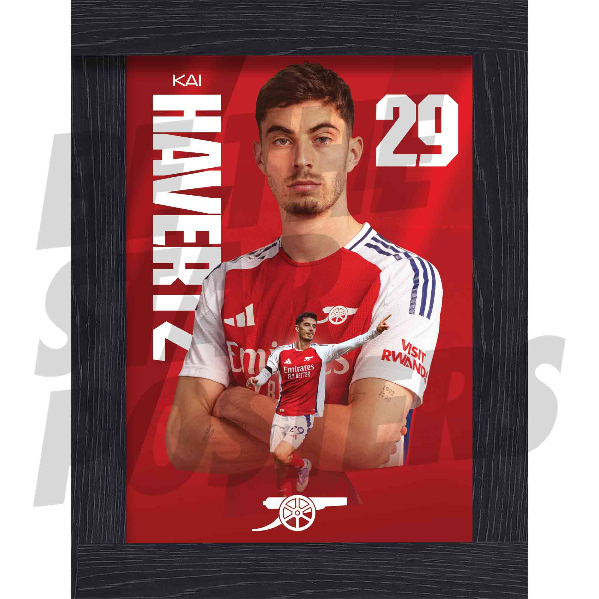 Arsenal FC Havertz 24/25 Action Poster