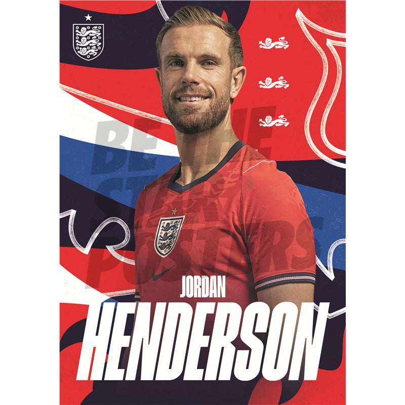 Jordan Henderson England 26/27 Away Headshot Poster