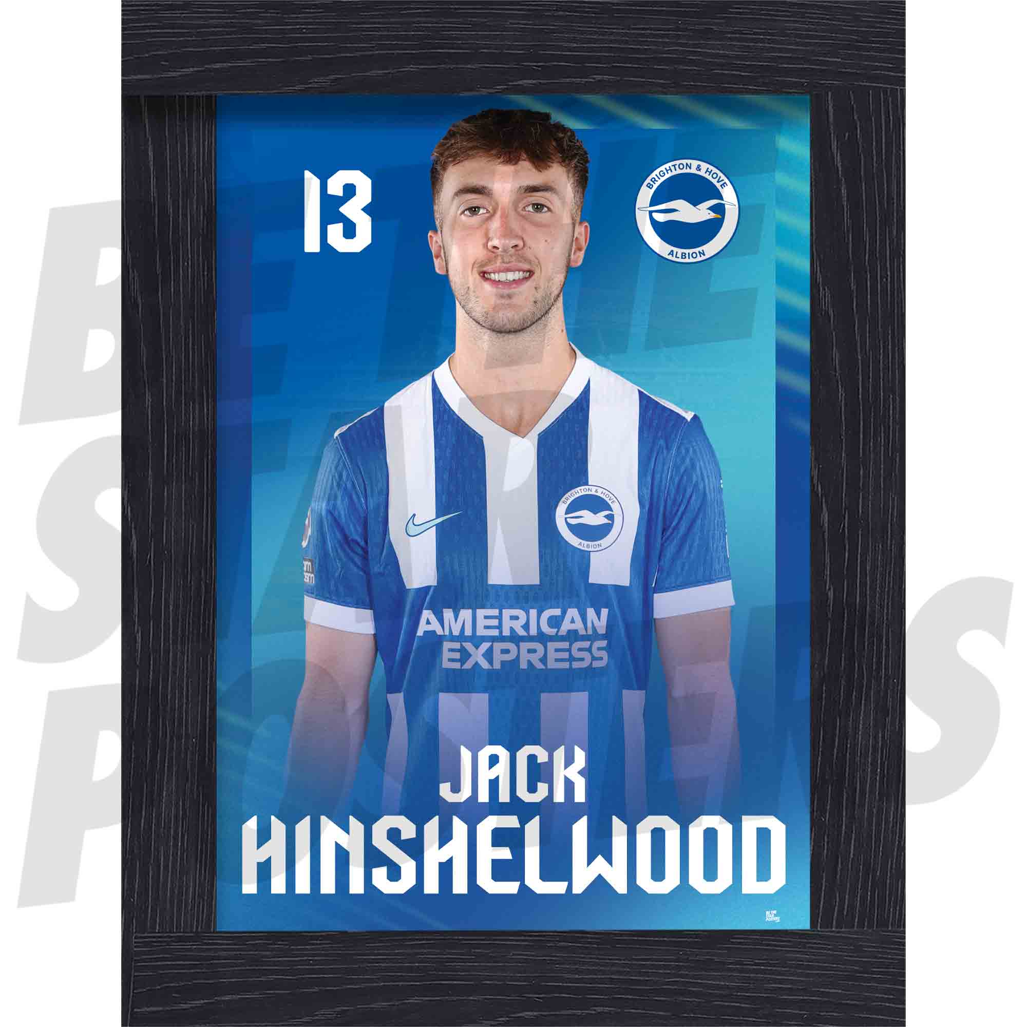 Brighton & Hove Albion FC Jack Hinshelwood 25/26 Headshot Poster