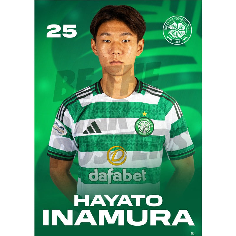 Celtic FC Hayato Inamura 25/26 Headshot Poster