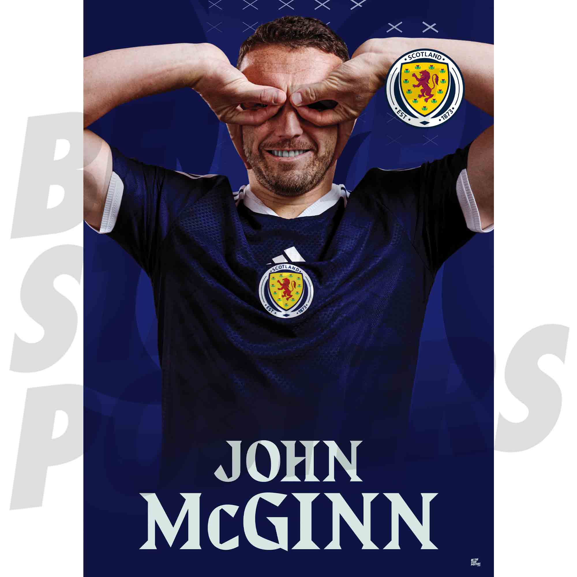 Scotland John McGinn 25/26 Headshot Poster