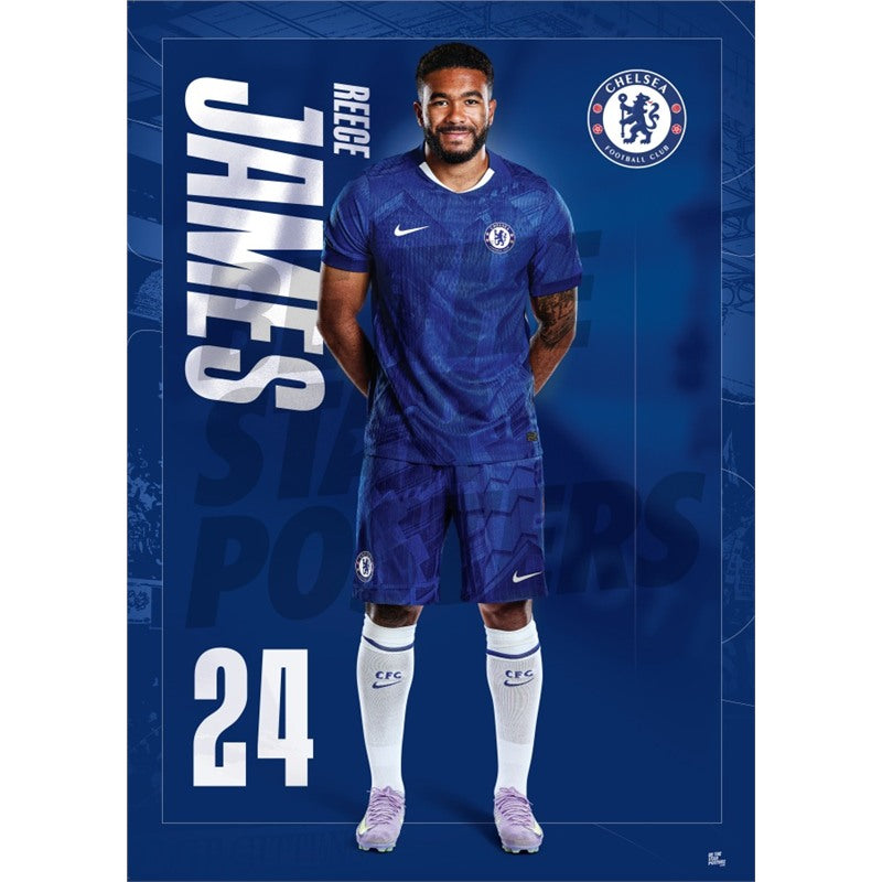 Chelsea FC James 25/26 Headshot Poster